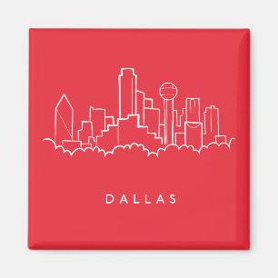 Dallas Texas Skyline Magneet