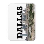 Dallas Texas Skyline met Dallas in de lucht Magneet (Verticaal)