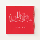 Dallas Texas Skyline Notitieboek (Achterkant)