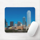 Dallas Texas skyline op zonsondergang Muismat (Met muis)