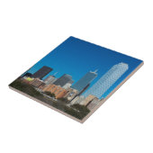 Dallas Texas skyline op zonsondergang Tegeltje (Zijkant)
