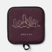 Dallas Texas Skyline Pannenlap (Voorkant)