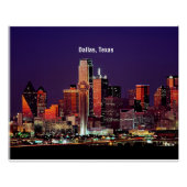 Dallas, Texas Skyline Perfect Poster (Voorkant)
