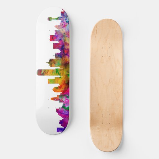 Dallas Texas Skyline Persoonlijk Skateboard (Voorkant)