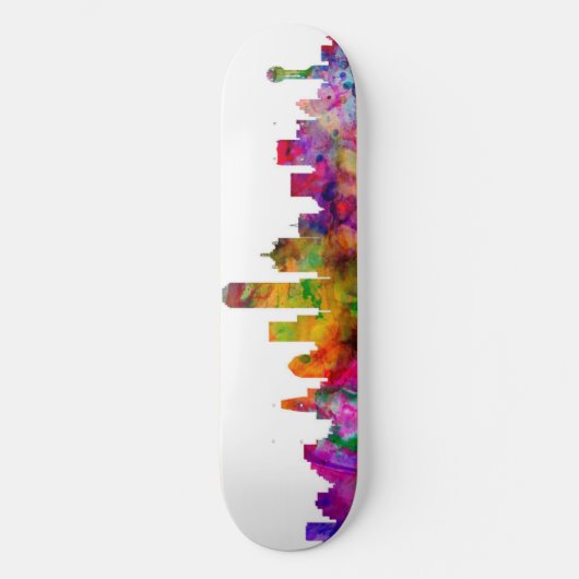 Dallas Texas Skyline Persoonlijk Skateboard (Voorkant)