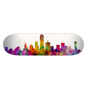 Dallas Texas Skyline Persoonlijk Skateboard