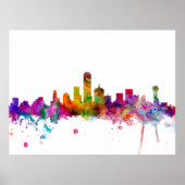 Dallas Texas Skyline Poster (Voorkant)