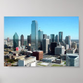 Dallas Texas Skyline Poster (Voorkant)