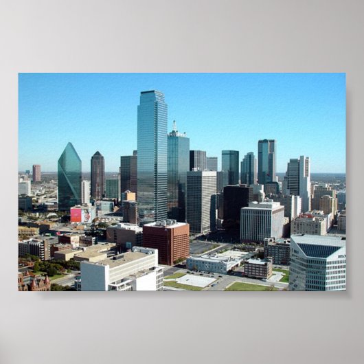 Dallas Texas Skyline Poster (Voorkant)