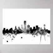 Dallas Texas Skyline Poster (Voorkant)