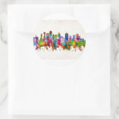 Dallas Texas Skyline Ronde Sticker (Tas)