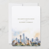 Dallas Texas Skyline Save-the-Date Kaart (Achterkant)