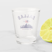 Dallas Texas Skyline Scene Shot Glas (Achterkant)