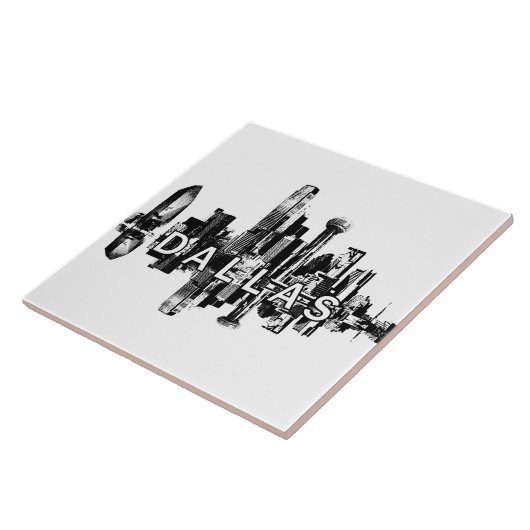 Dallas, Texas skyline Tegeltje (Zijkant)