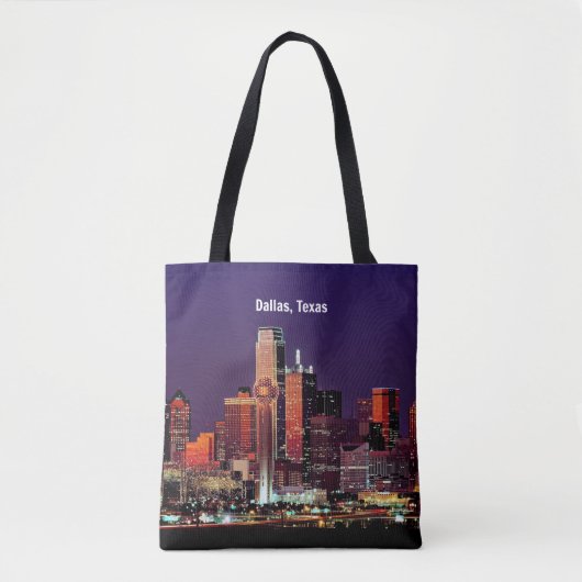 Dallas, Texas Skyline Tote Bag (Voorkant)