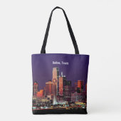 Dallas, Texas Skyline Tote Bag (Achterkant)