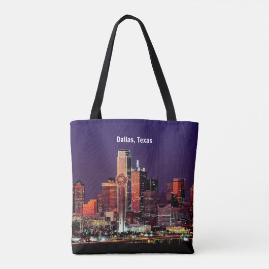 Dallas, Texas Skyline Tote Bag (Achterkant)