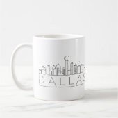 Dallas Texas | Stad gestileerde Skyline Koffiemok (Links)