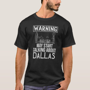 Dallas Texas Stad Silhouet Reis T-shirt