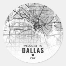 Dallas, Texas Stadsplattegrond | Bruiloft Welkom