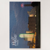 Dallas Texas Stadssilhouet Legpuzzel (Verticaal)