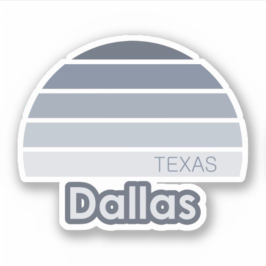 Dallas Texas Sticker (Voorkant)
