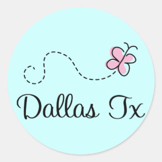Dallas Texas T-shirt Ronde Sticker