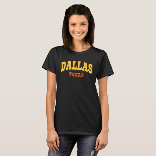 Dallas Texas Throwback Classic T-shirt (Voorkant volledig)