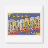 Dallas Texas TX  Briefkaart met grote letters Magneet (Voorkant)
