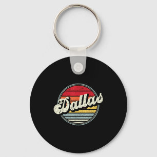 Dallas Texas TX Home State Cool 70s Style Sunset M Sleutelhanger