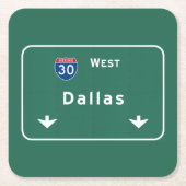 Dallas Texas tx Interstate Highway Freeway Road : Kartonnen Onderzetters (Voorkant)