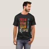 Dallas Texas TX Total Solar Eclipse 2024 5 T-shirt (Voorkant volledig)
