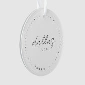 Dallas Texas TX Travel United States Simple Ornament (voorkant)
