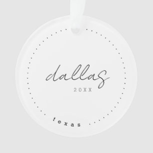 Dallas Texas TX Travel United States Simple Ornament