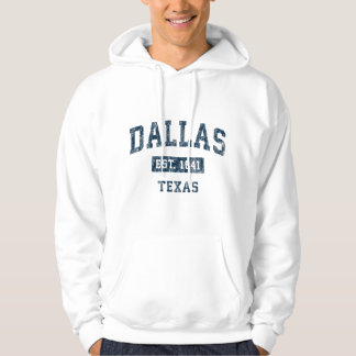 Dallas Texas TX Vintage Sport Ontwerp Navy Print Hoodie