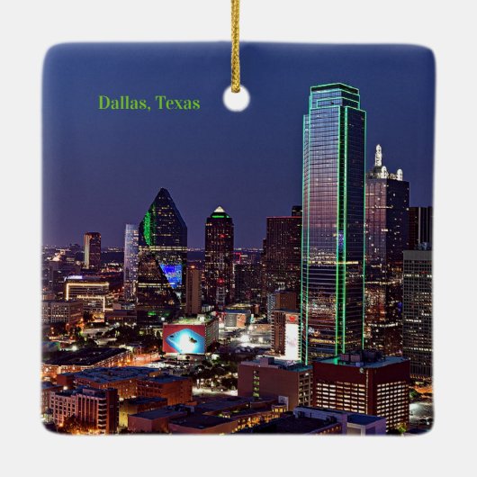 Dallas, Texas uitzicht, Keramisch Ornament (Achterkant)