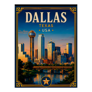 ⭐ Dallas Texas Vakantieherinnering Perfect Poster