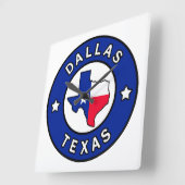 Dallas Texas Vierkante Klok (Hoek)
