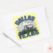 Dallas, Texas Vierkante Sticker (Envelop)