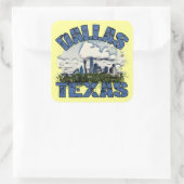 Dallas, Texas Vierkante Sticker (Tas)