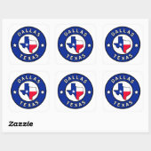 Dallas Texas Vierkante Sticker (Vel)