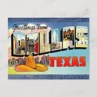 Dallas Texas Vintage Travel Briefkaart