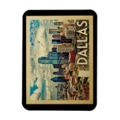 Dallas Texas Vintage Travel Magneet (Verticaal)