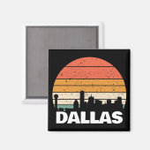DALLAS TEXAS VINTAGE ZONSONDERGANG MAGNEET (Voorkant / Achterkant)