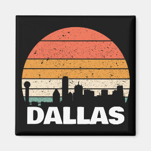 DALLAS TEXAS VINTAGE ZONSONDERGANG MAGNEET