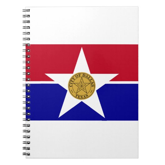 Dallas Texas Vlag Notitieboek (Voorkant)