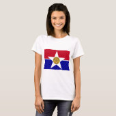 Dallas Texas Vlag T-shirt (Voorkant volledig)