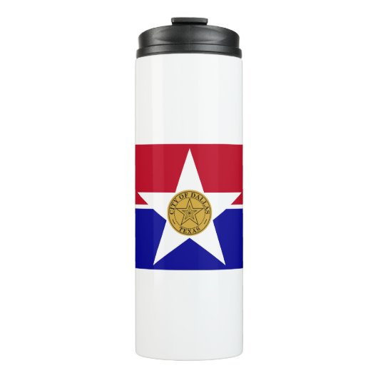 Dallas Texas Vlag Thermosbeker (Voorkant)