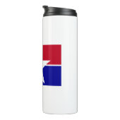 Dallas Texas Vlag Thermosbeker (Geroteerd rechts)