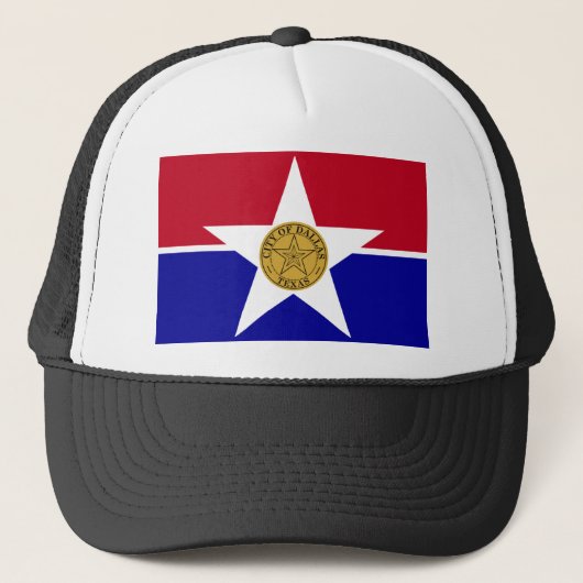 Dallas Texas Vlag Trucker Pet (Voorkant)